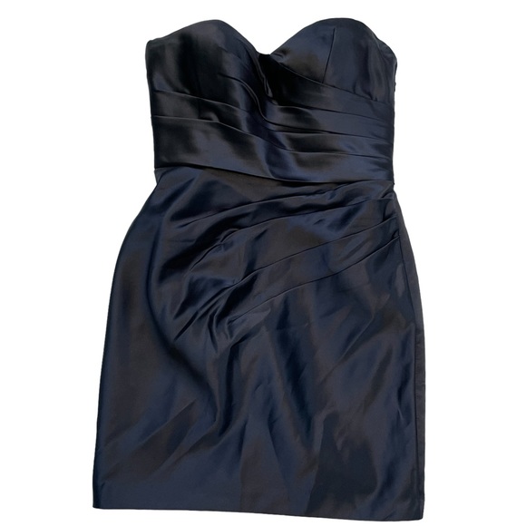 Bill Levkoff Dresses & Skirts - Bill Levkoff Black Strapless Sweetheart Satin Mini Dress Fancy Formal Wedding